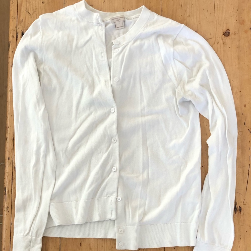 White J Crew long sleeve cardigan